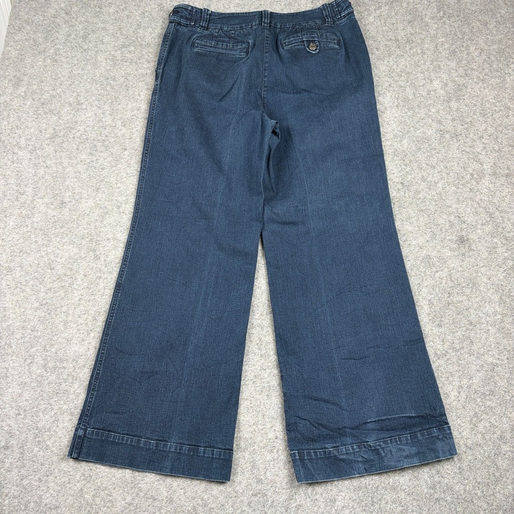 Westbound Wide Leg Jeans Womens 12 Short Dark Wash Trouser Denim High Rise Y2K - Picture 7 of 13